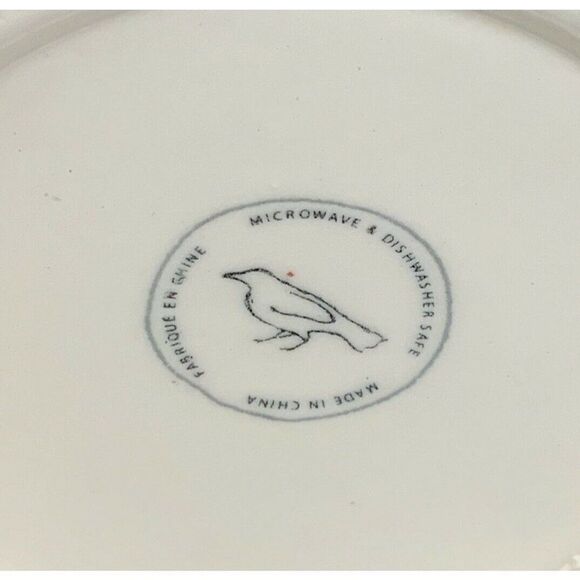 Anthropologie W Monogram Coffee Tea Mug Cup Ivory Black Shaving 12 fl oz - Picture 7 of 7